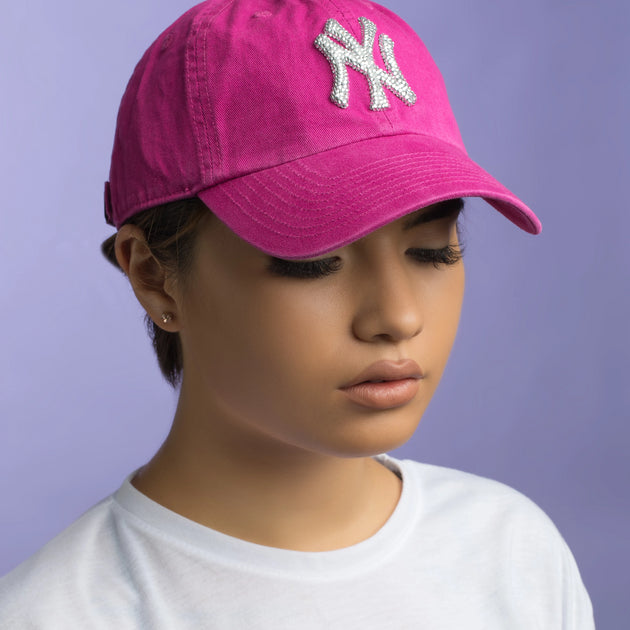 Bling New York Yankees Hat - Fuschia – Americano Crystals