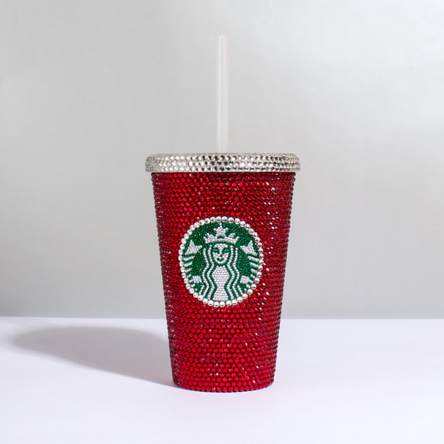 Starbucks Reusable Cold Cup Tumbler with Red Crystals – With Love