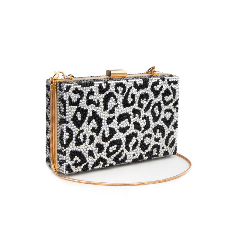 Vintage Christian Louboutin leopard print clutch purse, Gold tone - Ruby  Lane